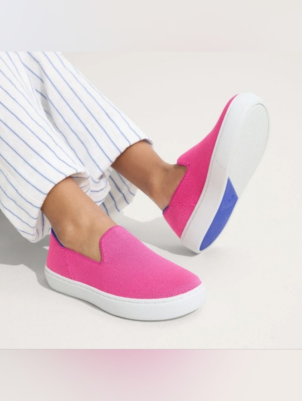 Rothy's Kids The Sneaker Pink Slip On Knit Shoes Low Top Sneakers